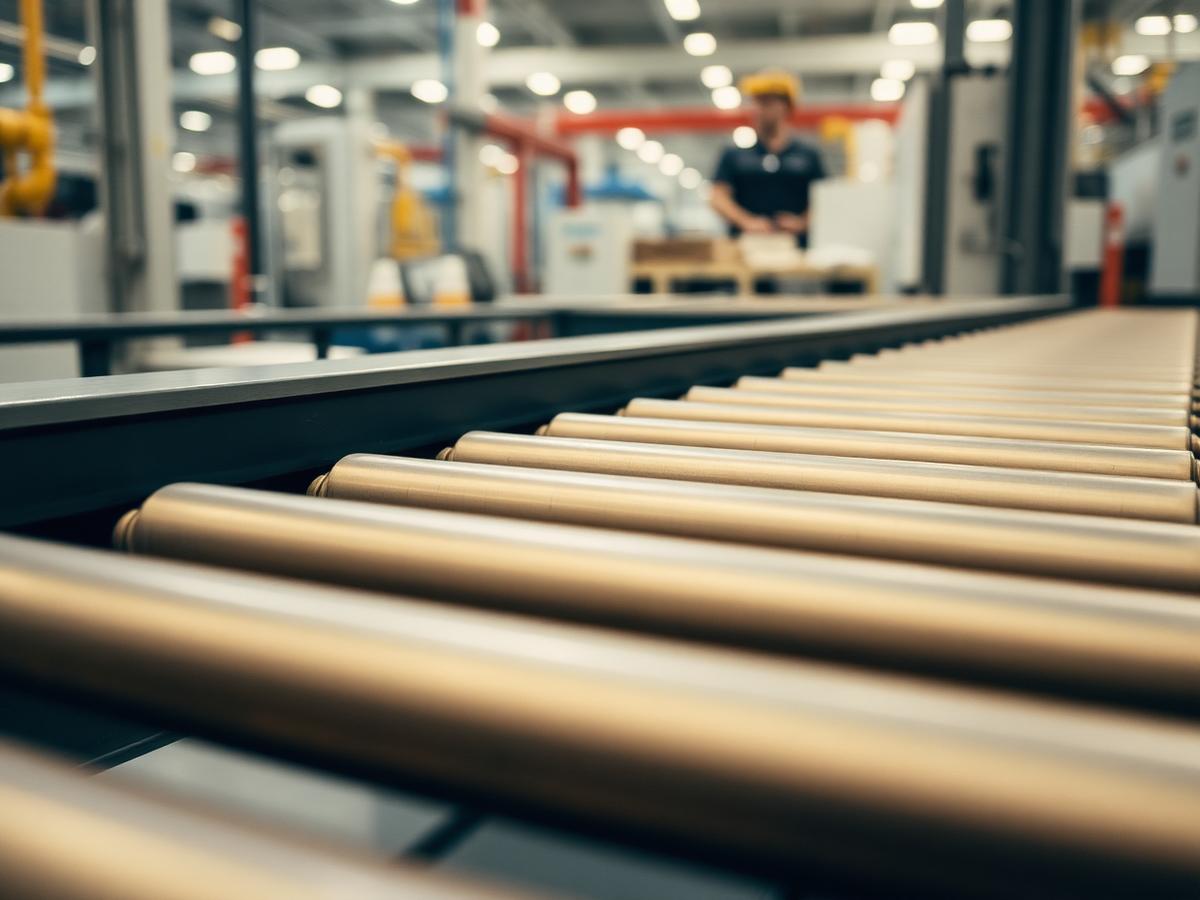 Rollenbahn in einer Produktionshalle